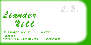 liander mill business card